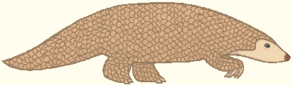 a cute pixel pangolin
